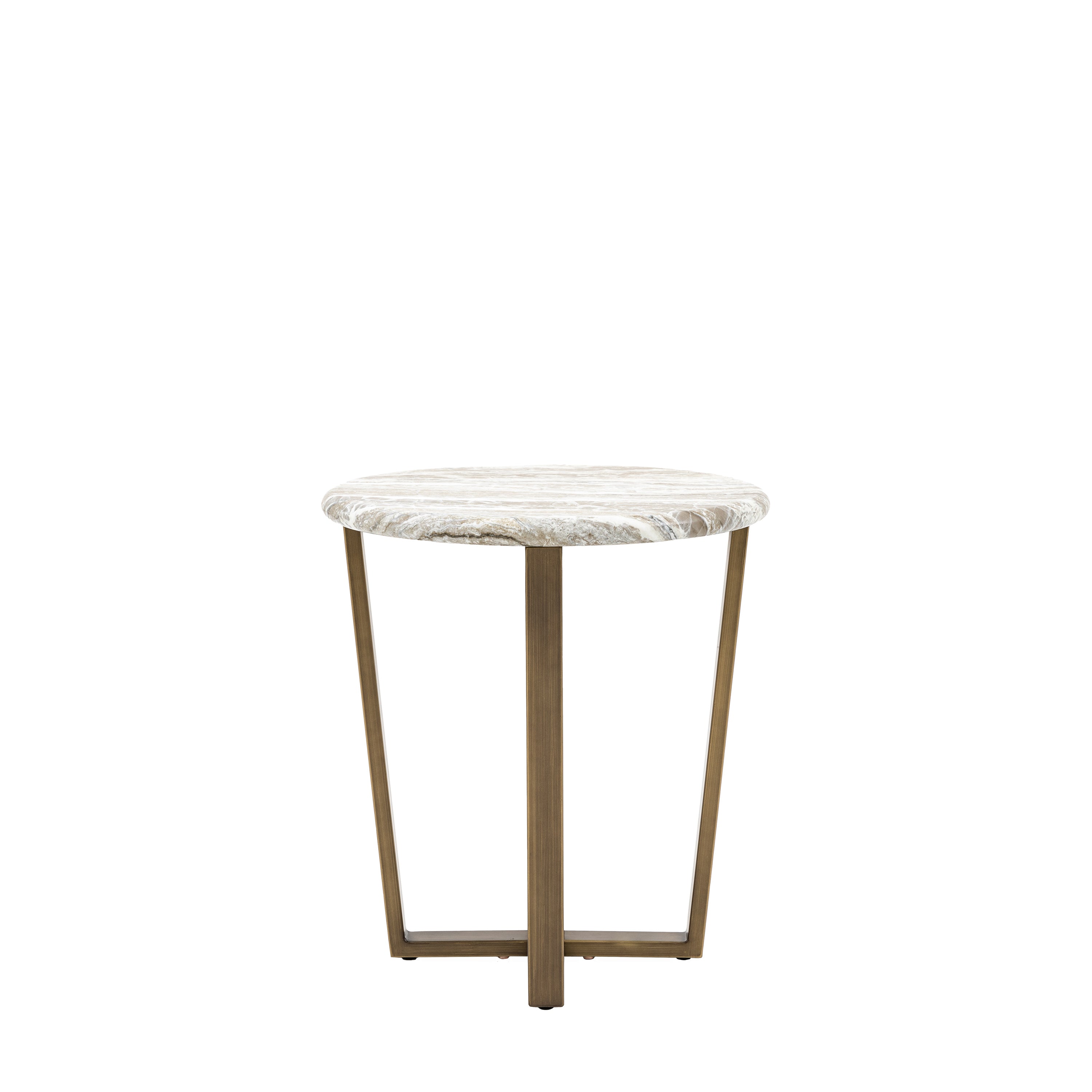 Bilbao Gold & White/Green Marble Effect Side Table